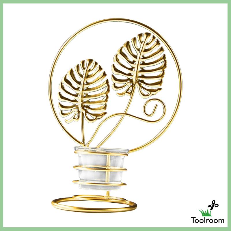 Giá Đỡ Nến Hình Chiếc Lá Bằng Kim Loại Trang Trí Tiệc Cưới / Năm Mới