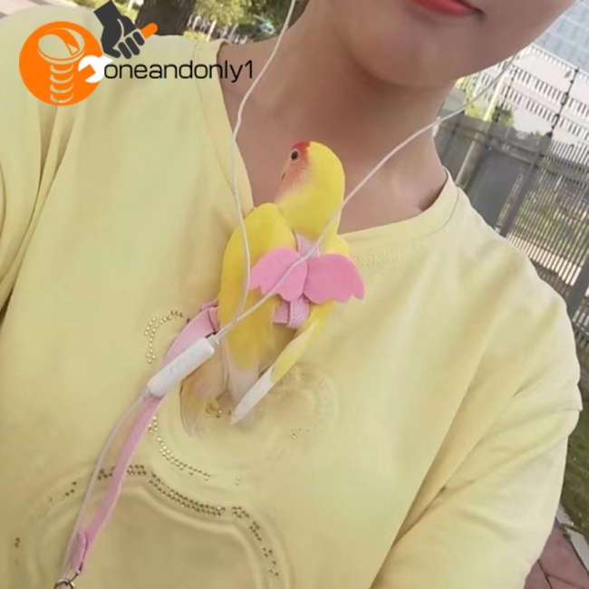 Dây Đai Dắt Chim Vẹt Đi Dạo Siêu Nhẹ Tùy Chỉnh Kèm Tay Cầm Thoải Mái Tiện Dụng