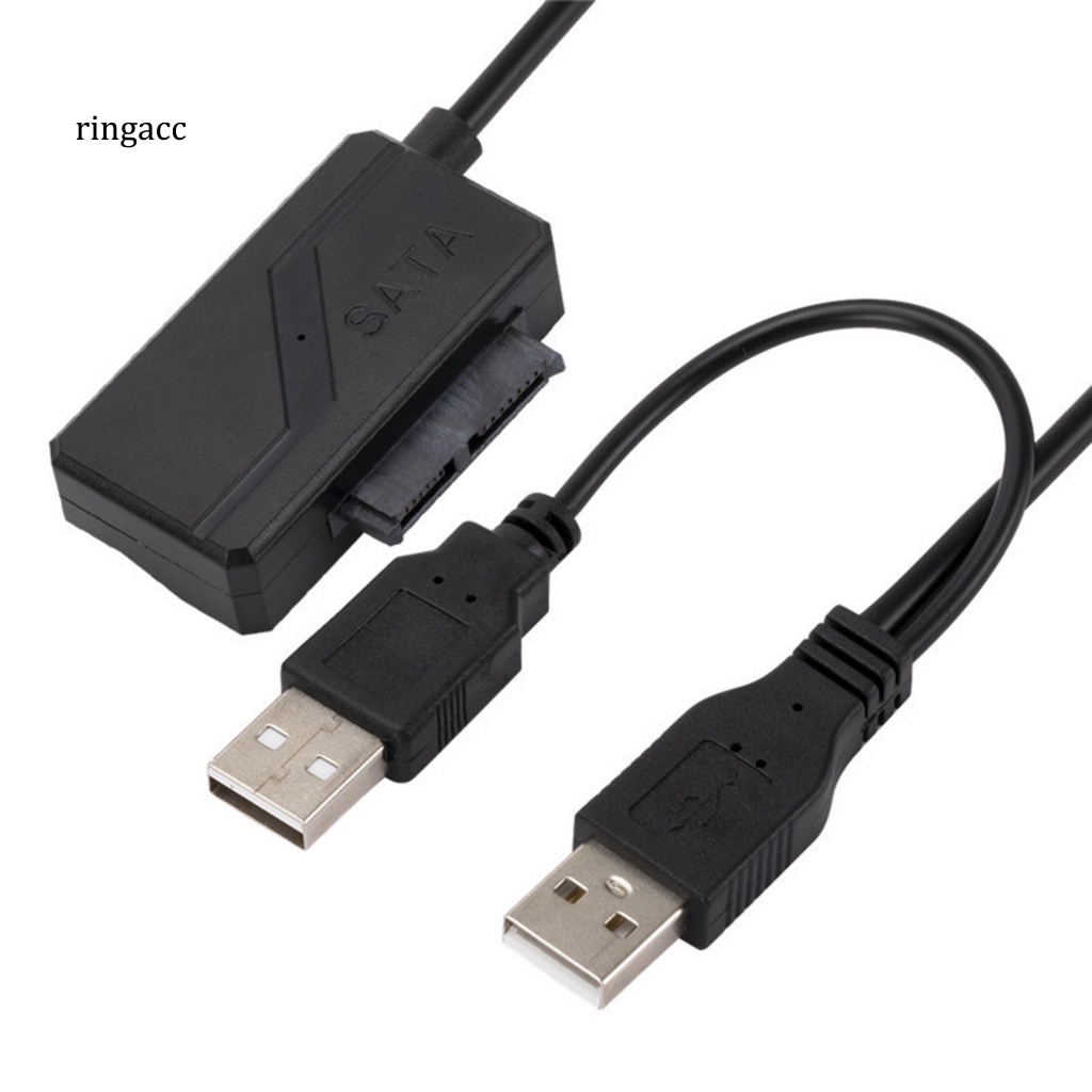 Dây Cáp Chuyển Đổi Nguồn Điện 6Pin + 7Pin SATA Sang USB2.0 Chuyên Dụng Cho Laptop