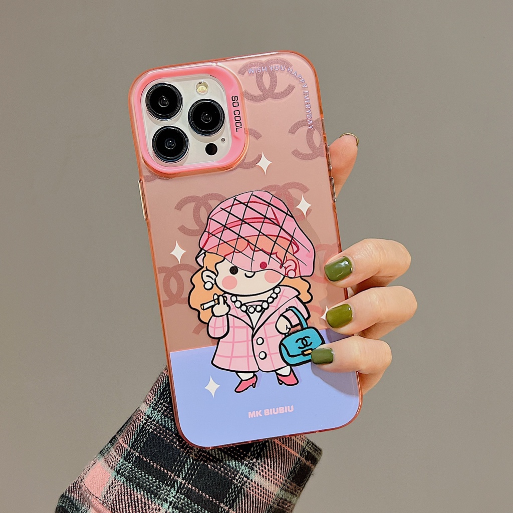 Ốp Điện Thoại tpu Mềm Nhám Trong Suốt Họa Tiết Hoạt Hình Hai Mặt Cho iPhone 11 13 12 14 PRO MAX