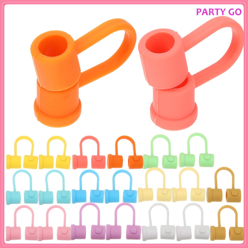 Set 30 Nắp Đậy Ống Hút Bằng Silicone Tiện Dụng