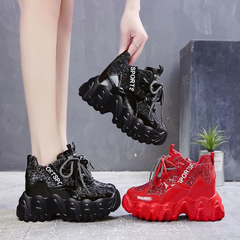 Giày Sneaker Đế Xuồng Dày Tăng Chiều Cao Phong Cách Mùa Xuân Mới 2023