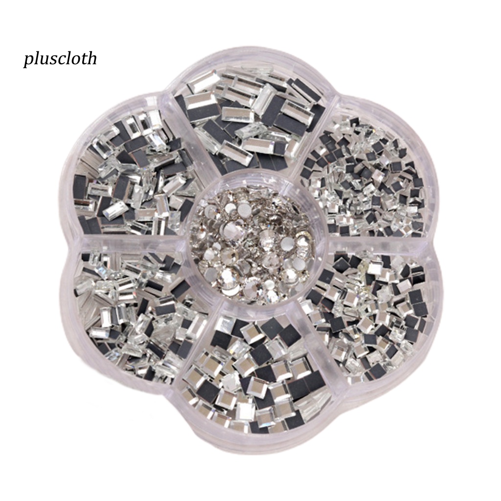 1 Hộp Hạt Đá Giả Hình Nơ / Gấu Trang Trí Móng Tay