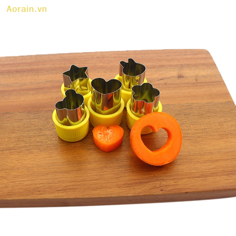 Bộ 5 Khuôn Cắt Bánh Quy Hình Bông Hoa Dành Cho Trẻ Em