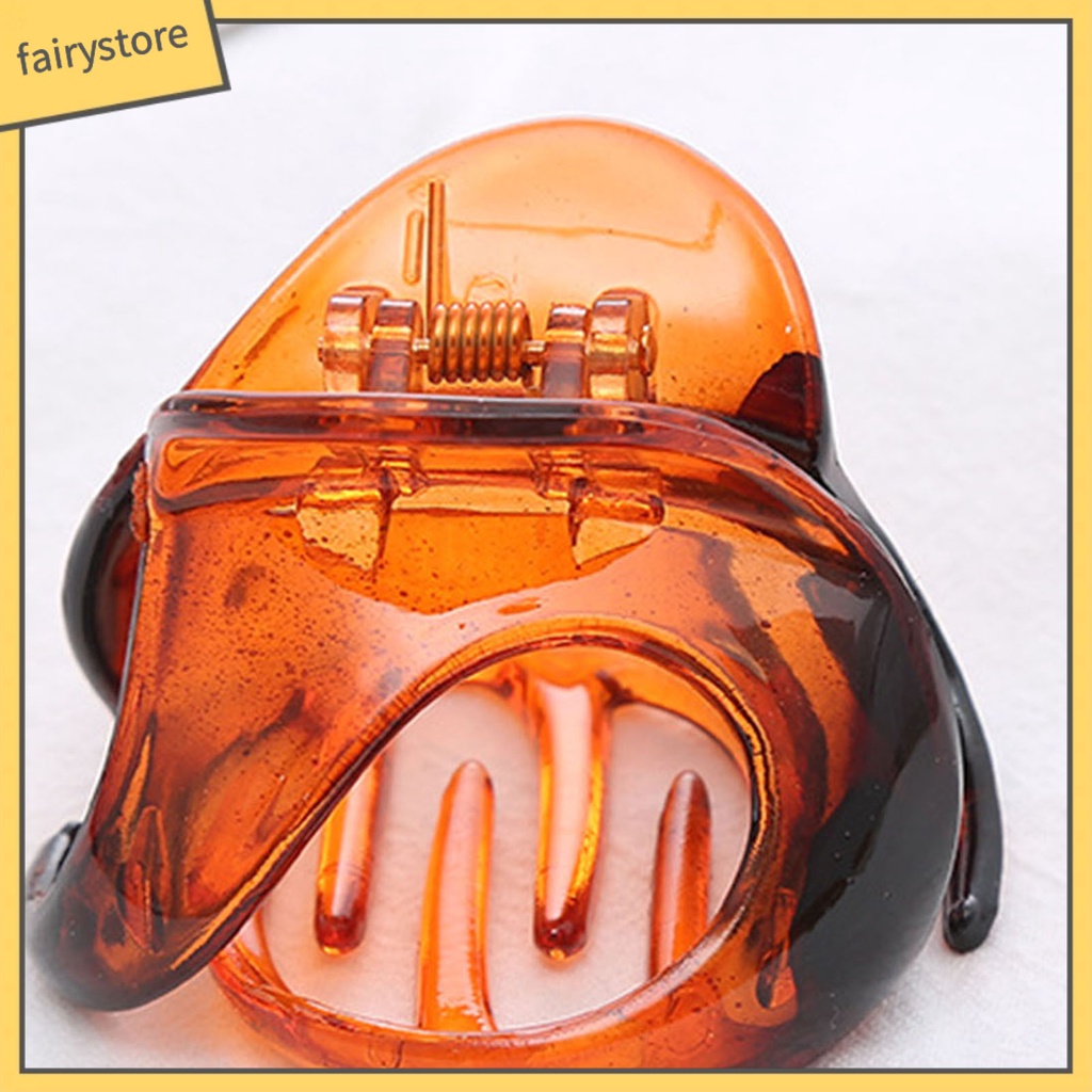 Kẹp Tóc Càng Cua Lớn Bằng Nhựa Trong Suốt Co Giãn Chống Trượt