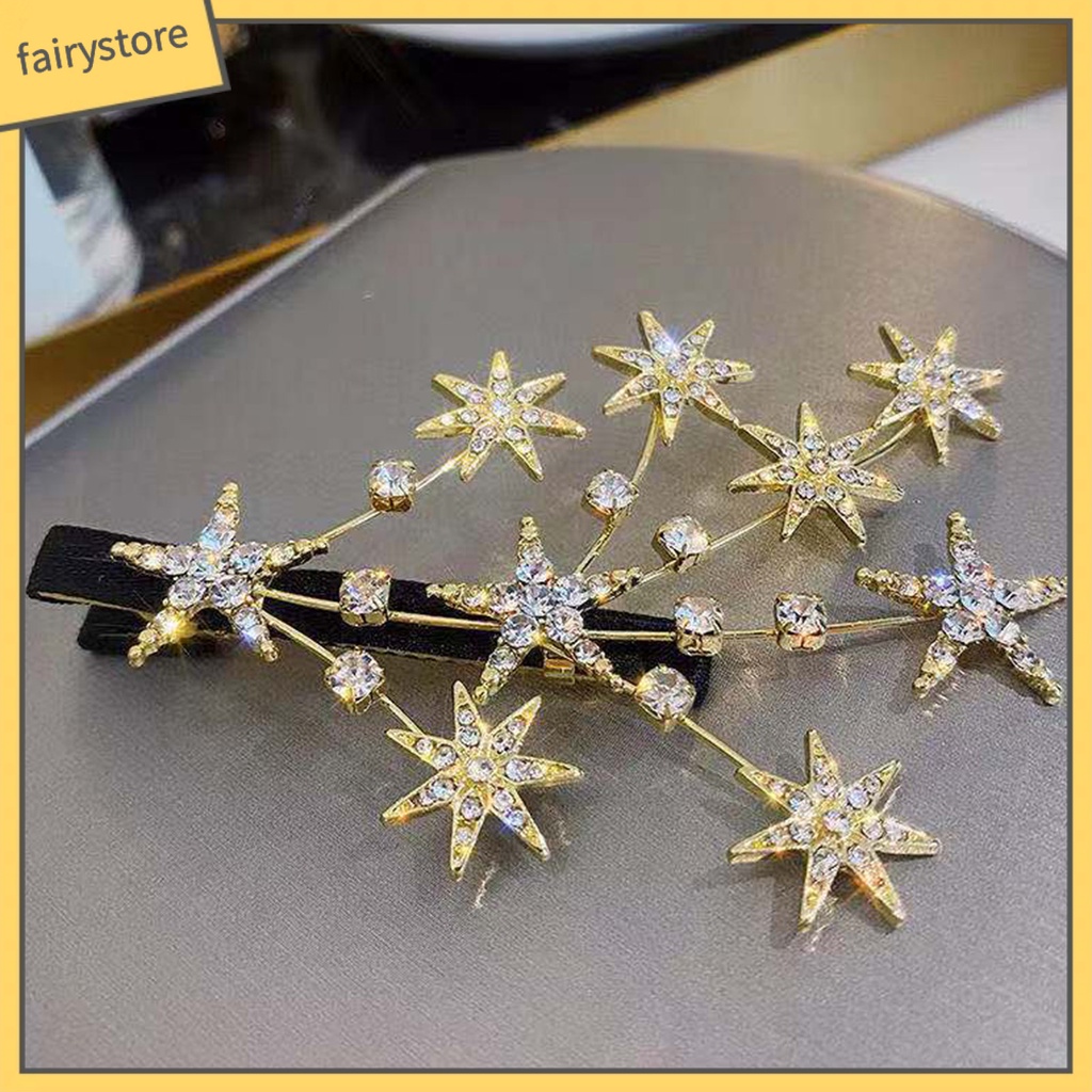 Kẹp Tóc Hình Ngôi Sao Đính Đá Lấp Lánh Thời Trang Cho Nữ