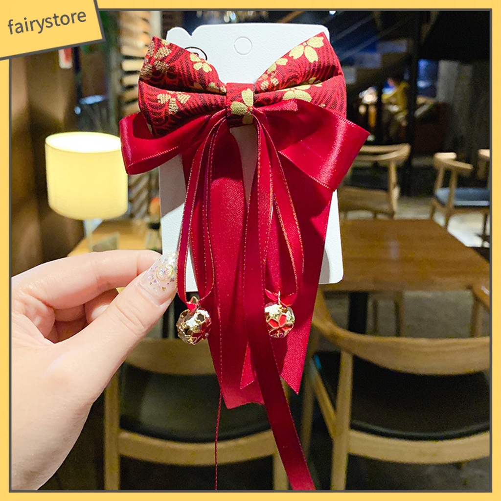 Kẹp Tóc Tua Rua Phong Cách Trung Hoa Cổ Điển Mừng Năm Mới Cho Bé Gái