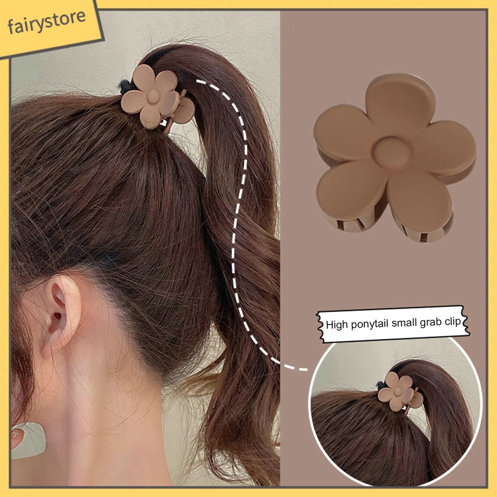 Bộ 2 Kẹp Tóc Đuôi Ngựa Màu Trơn Chống Trượt Tiện Dụng