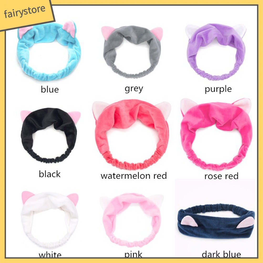 Băng Đô Tai Mèo Co Giãn Dễ Thương Dành Cho Nữ