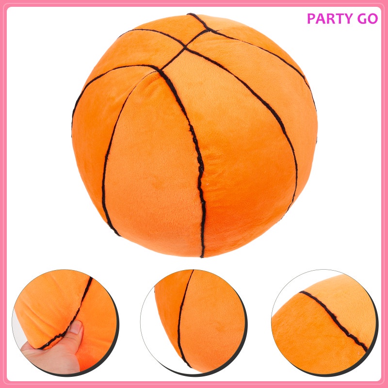 Gối Nhồi Bông Pp Hình Quả Bóng Rổ Trang Trí Phòng Bé 24x24x24cm