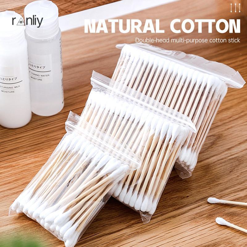Ranliy💗Bịch tăm bông 100 que thân gỗ