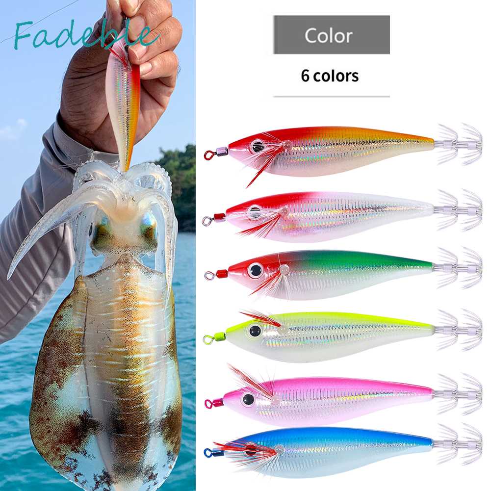 Mồi Câu Cá Giả Hình Bạch Tuộc Dạ Quang 10cm 10g