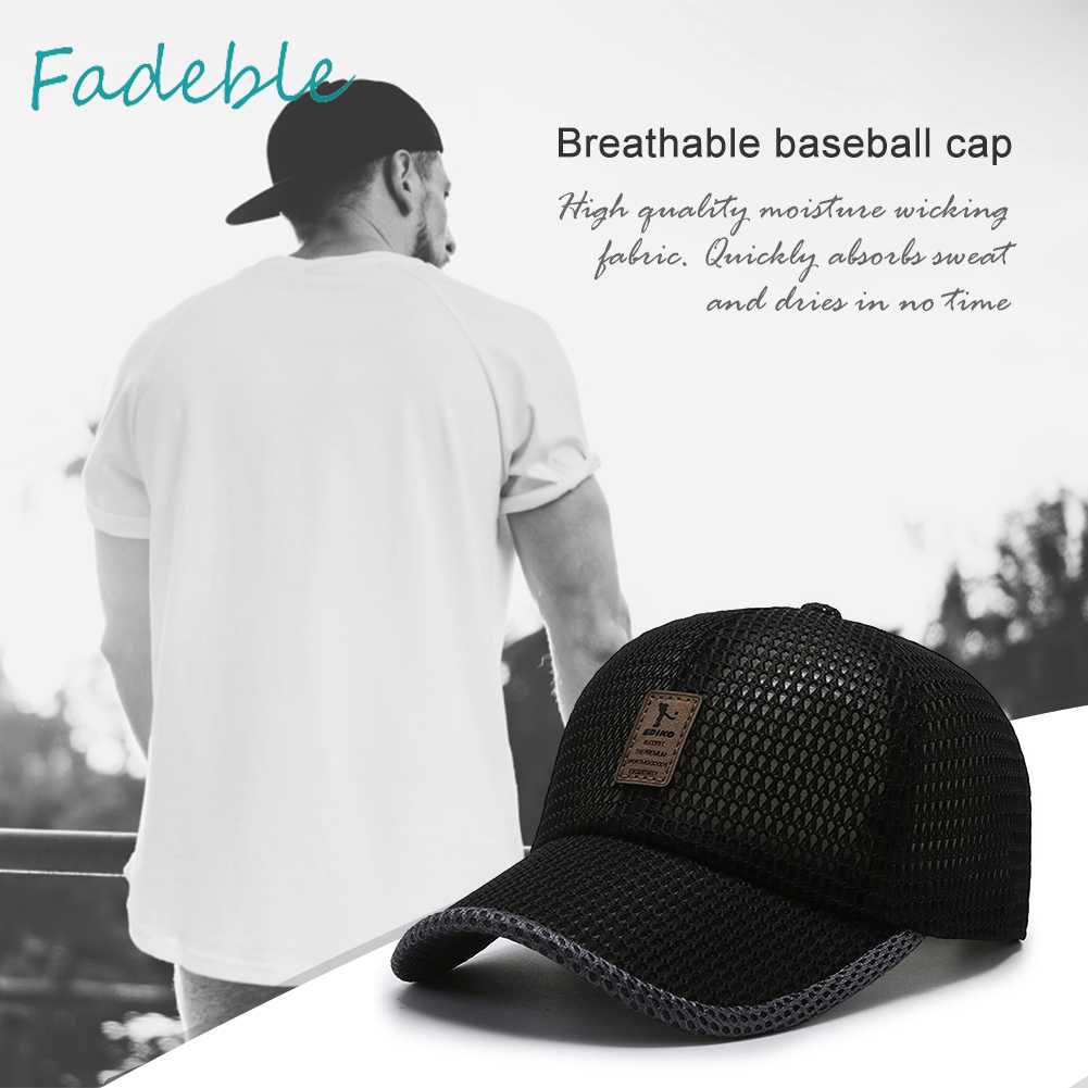 Mũ Lưỡi Trai Phối Lưới Thoáng Khí Thời Trang Mùa Hè Cho Nam Và Nữ