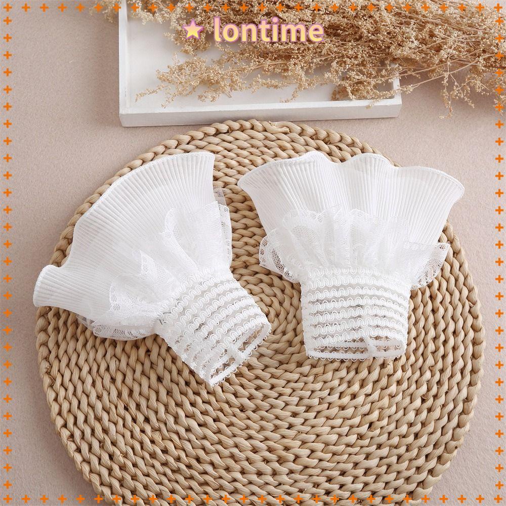 1 Cặp Ống Tay Áo Giả Viền Bèo Thời Trang Xuân Thu Thông Dụng