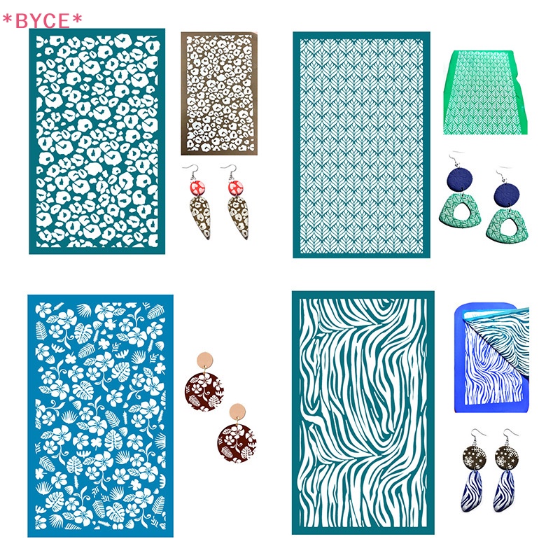 Byce &gt; Khuôn Lưới Lụa Polymer Dùng Làm Trang Sức Thủ Công Sáng Tạo Có Thể Tái Sử Dụng