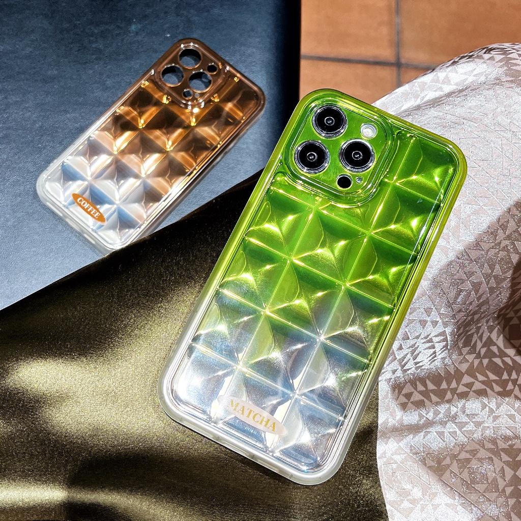 Ốp Điện Thoại Tpu Dẻo Màu Trà Xanh / Bạc Độc Đáo Chống Sốc Cho iPhone 12 13 14 Pro Max