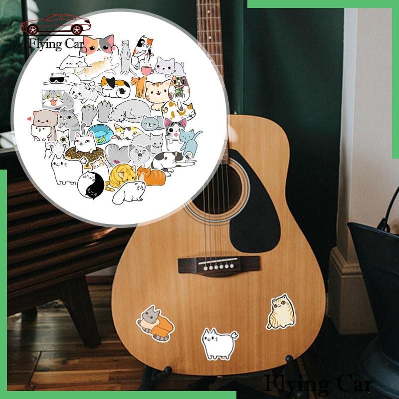 [Lzdjfmy2] 50 Miếng Dán Hình Mèo Vui Nhộn Dễ Thương Cho Thanh Thiếu Niên