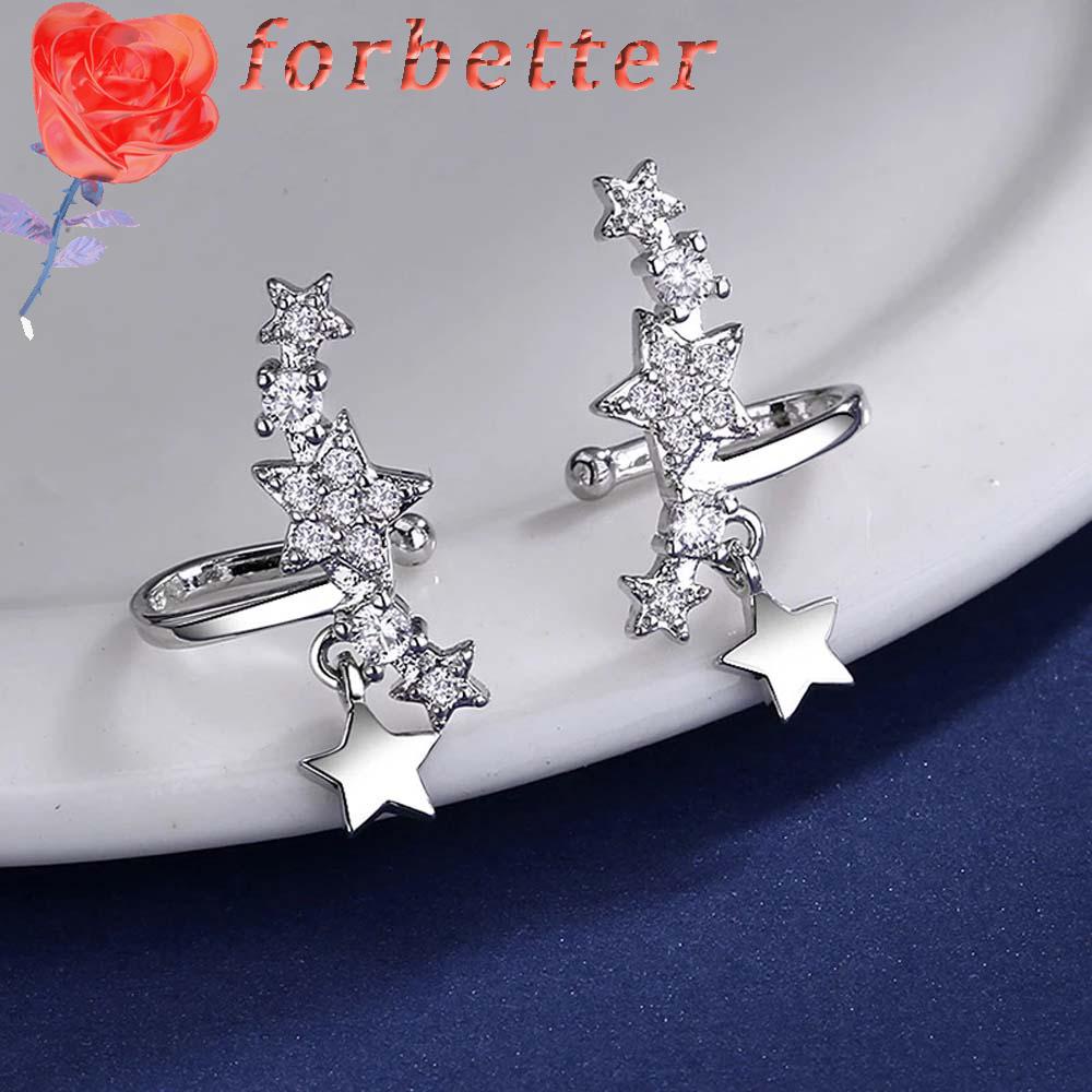 Khuyên Kẹp Vành Tai Tua Rua Hình Ngôi Sao Phong Cách Hàn Quốc Cho Nữ