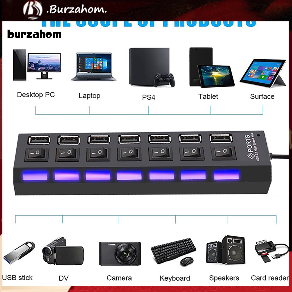 Bộ Chia Cổng USB 2.0 Đa Năng Cho Máy Tính