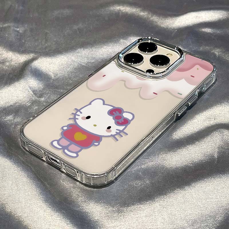 ✅Ốp Điện Thoại Mềm Chống Sốc Hình Mèo / Kem Cho Iphone 14pro 7iPhone12 8Plus max11 13KT 6TOI