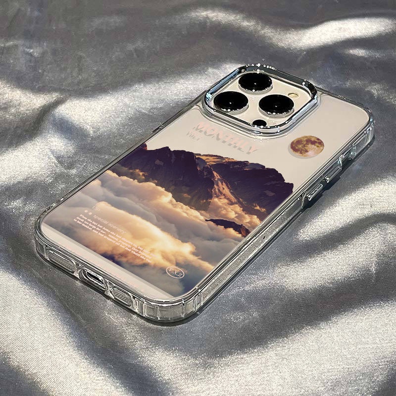 ✅Ốp Điện Thoại Mềm Chống Sốc Họa Tiết Núi Tuyết Cho Iphone 13 7 8 Max 1211 14 Pro