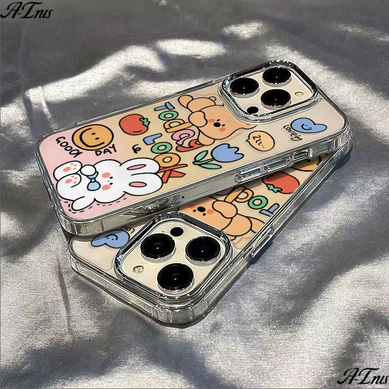 ✅Ốp Điện Thoại Dẻo Họa Tiết Gấu / Thỏ Dễ Thương Chống Sốc Cho iPhone12 / plus1311 14pro max78 FBS4