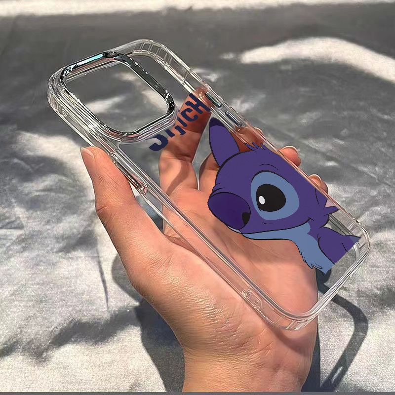 ✅Ốp Điện Thoại Mềm Chống Sốc Hình Stitch Màu Xanh Dương Cho Iphone 713 max plus 14Pro 12118