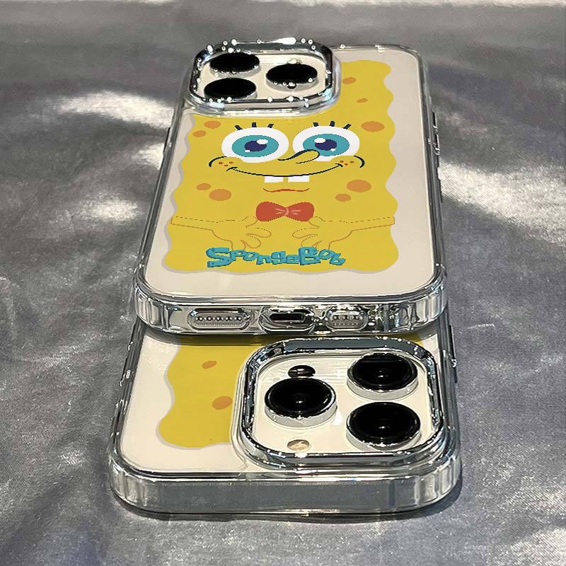 ✅Ốp Điện Thoại Dẻo Họa Tiết Hoạt Hình SpongeBob Dễ Thương Chống Sốc Cho Iphone13Iphone12In Style 8plus Apple 14pro7 max 11 XKHN