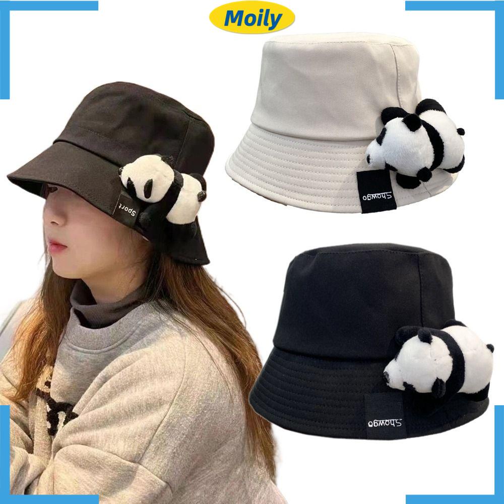 MOILYVN Mũ Bucket Chống Nắng Ngoài Trời Hình Gấu Trúc Thời Trang Mùa Hè
