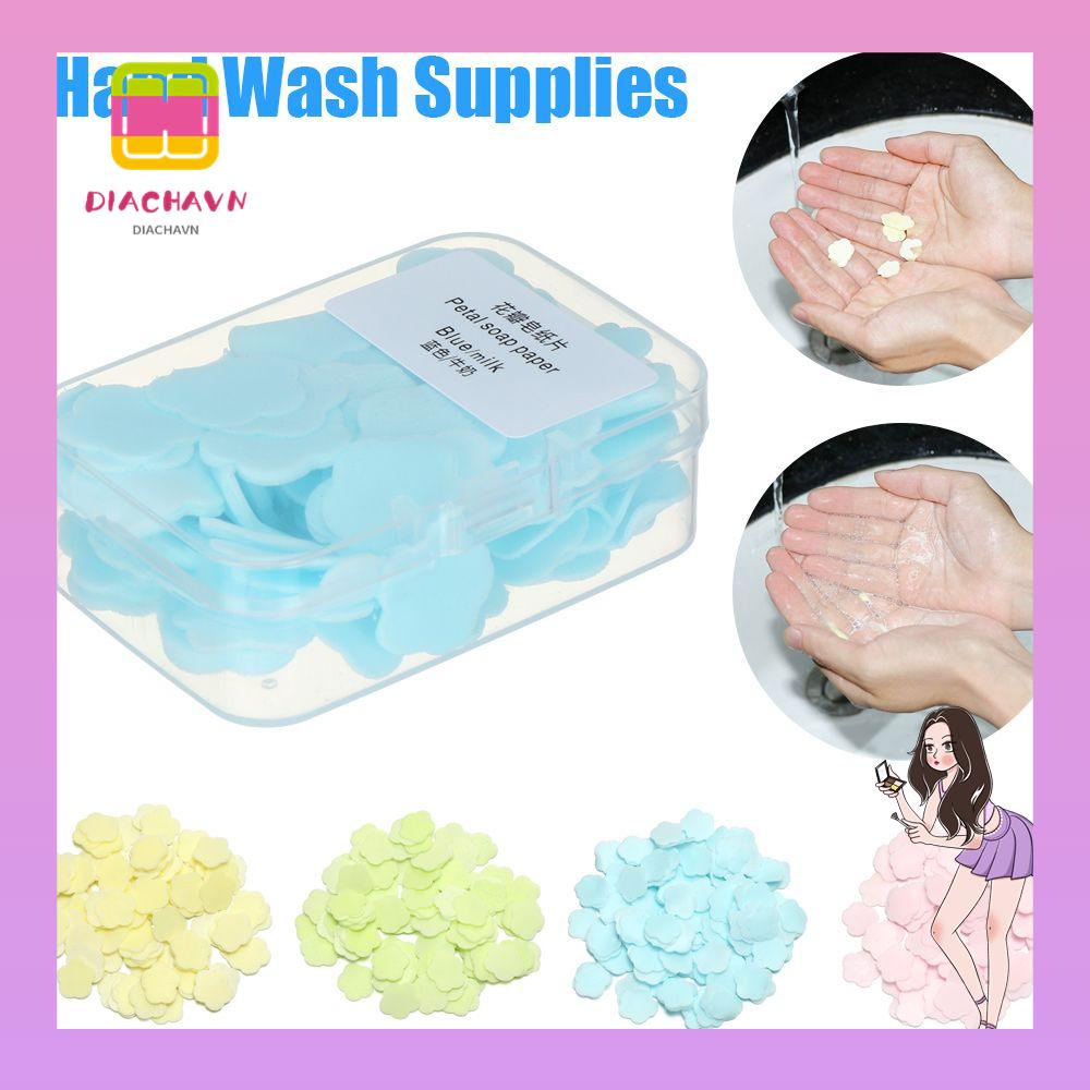 Xà Phòng Giấy Hình Cánh Hoa Dùng Một Lần Tiện Dụng Khi Tắm / Rửa Tay