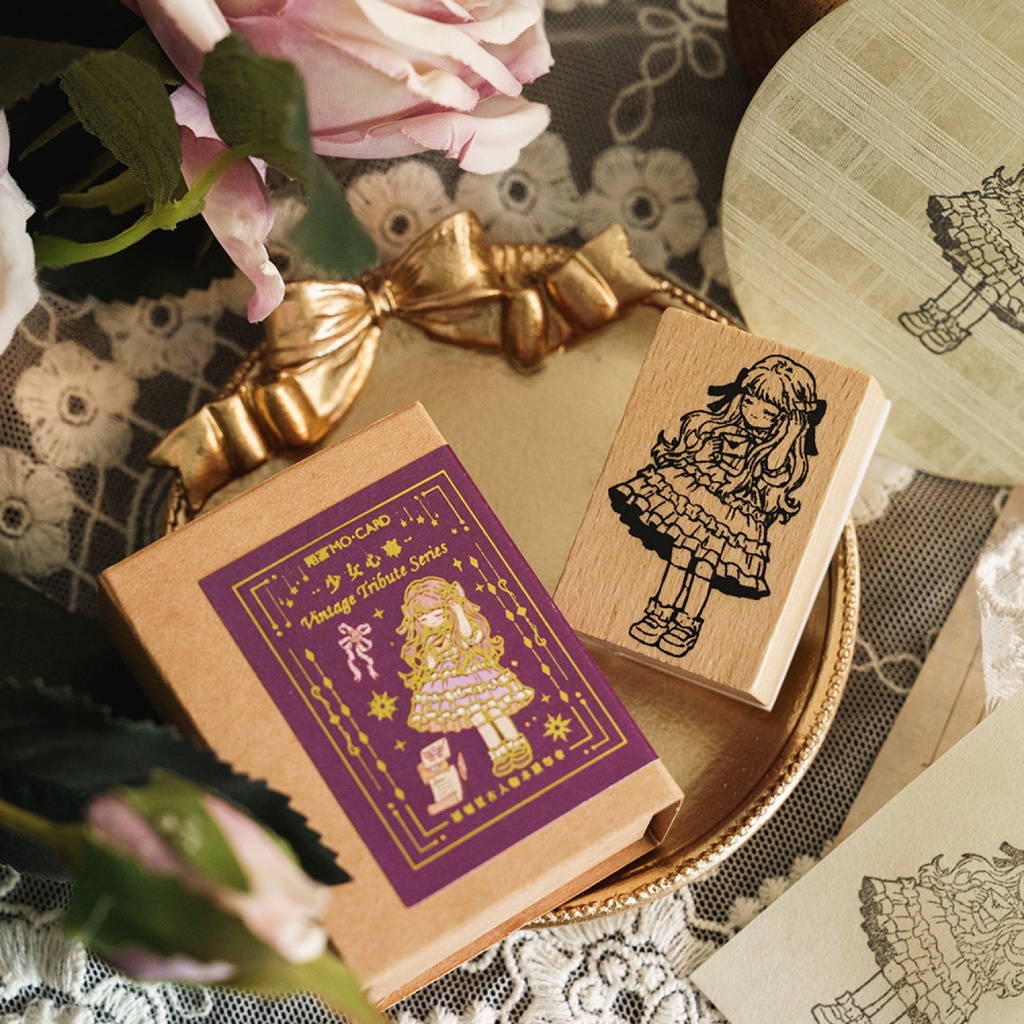 Con Dấu Trang Trí Sổ Tay diy Hình Cô Gái Xinh Đẹp Dễ Thương