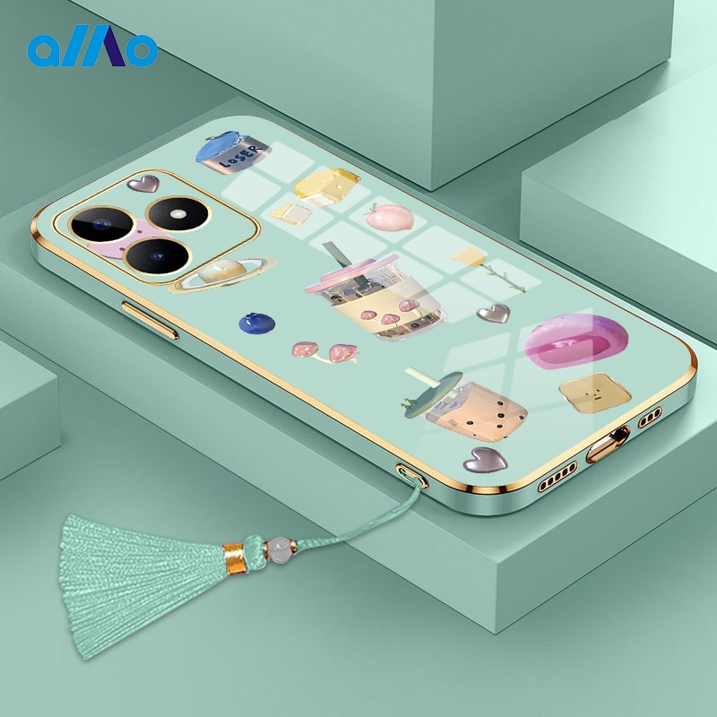 Ốp Điện Thoại Mềm Hình Trà Sữa Cho Realme C53 Narzo N53 Realme 11 Pro + 10t 10 Pro + 9i Realme C55 C35 C30s C33 2023 C30 C31