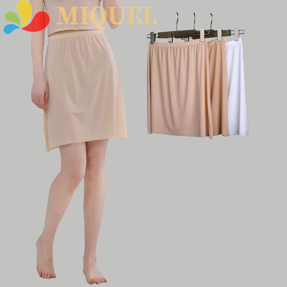 Mikequel Đầm Hán Phục Lót Trong Eo Cao Bằng Lụa Lạnh Mỏng Màu Trơn Chống Trượt An Toàn