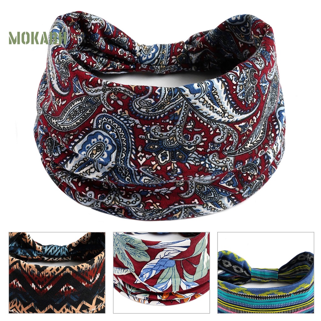 Băng Đô Thể Thao Thấm Hút Mồ Hôi Phong Cách Bohemia