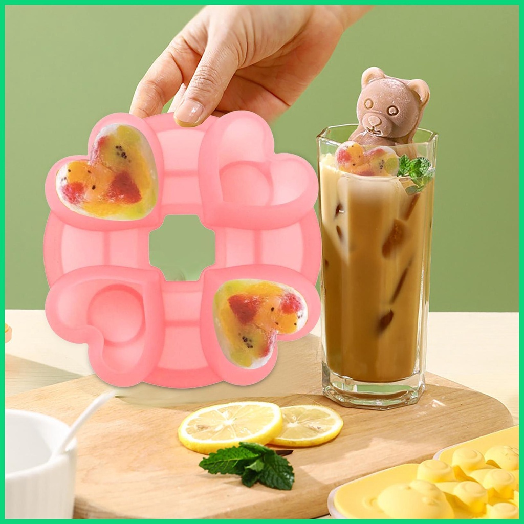 Khuôn Làm Đá Hình Trái Tim 3D Cho Cocktail / Đồ Uống