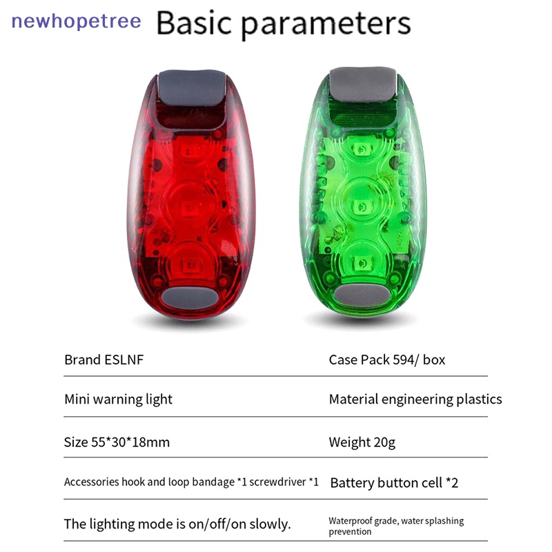 Đèn LED Cảnh Báo An Toàn Gắn Đuôi Xe Đạp Leo Núi / Nón Bảo Hiểm