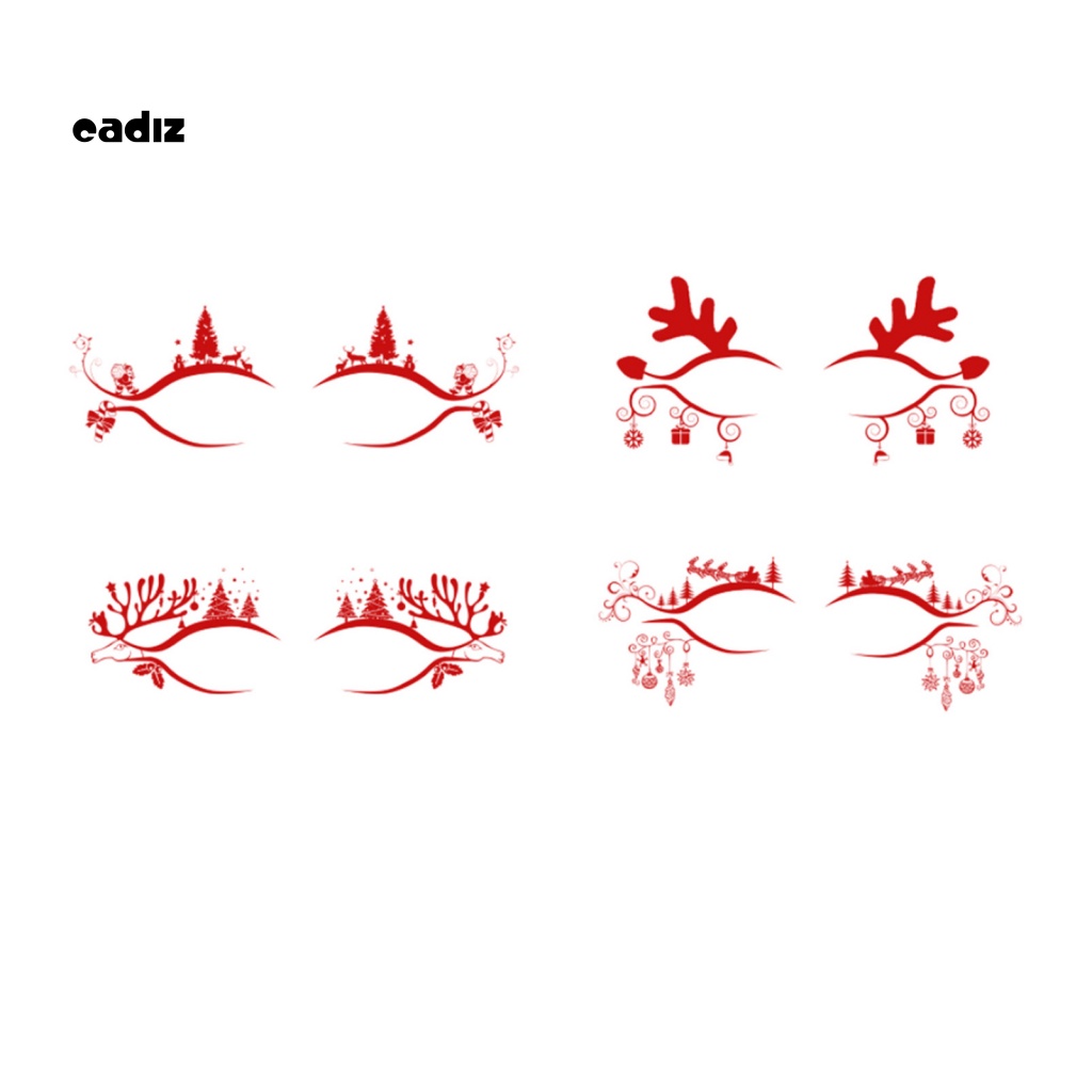 Set 4 Cặp Miếng Dán Kẻ Mắt Giả Trang Điểm Giáng Sinh Tiện Lợi