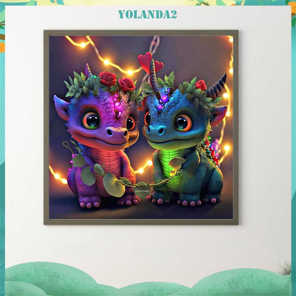 Tranh Đính Đá Kim Cương Toàn Bộ 5D DIY Hình Vẽ Khủng Long