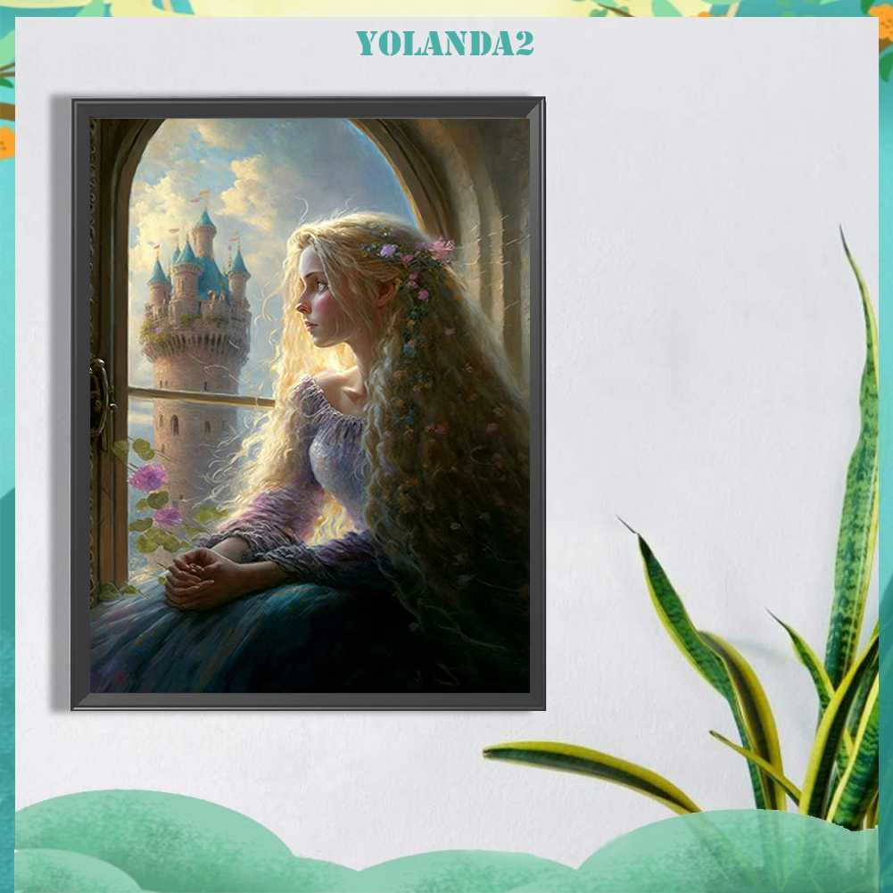 Tranh Đính Đá Kim Cương Toàn Bộ 5D DIY Hình Vẽ Cô Gái Trang Trí Nhà Cửa
