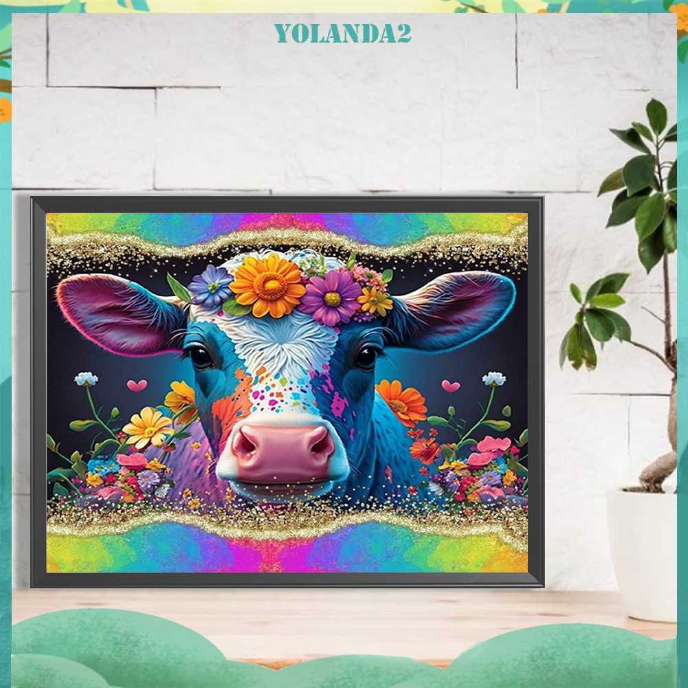 Tranh Đính Đá Kim Cương Toàn Bộ 5D DIY Hình Vẽ Gia Súc Trang Trí Nhà Cửa