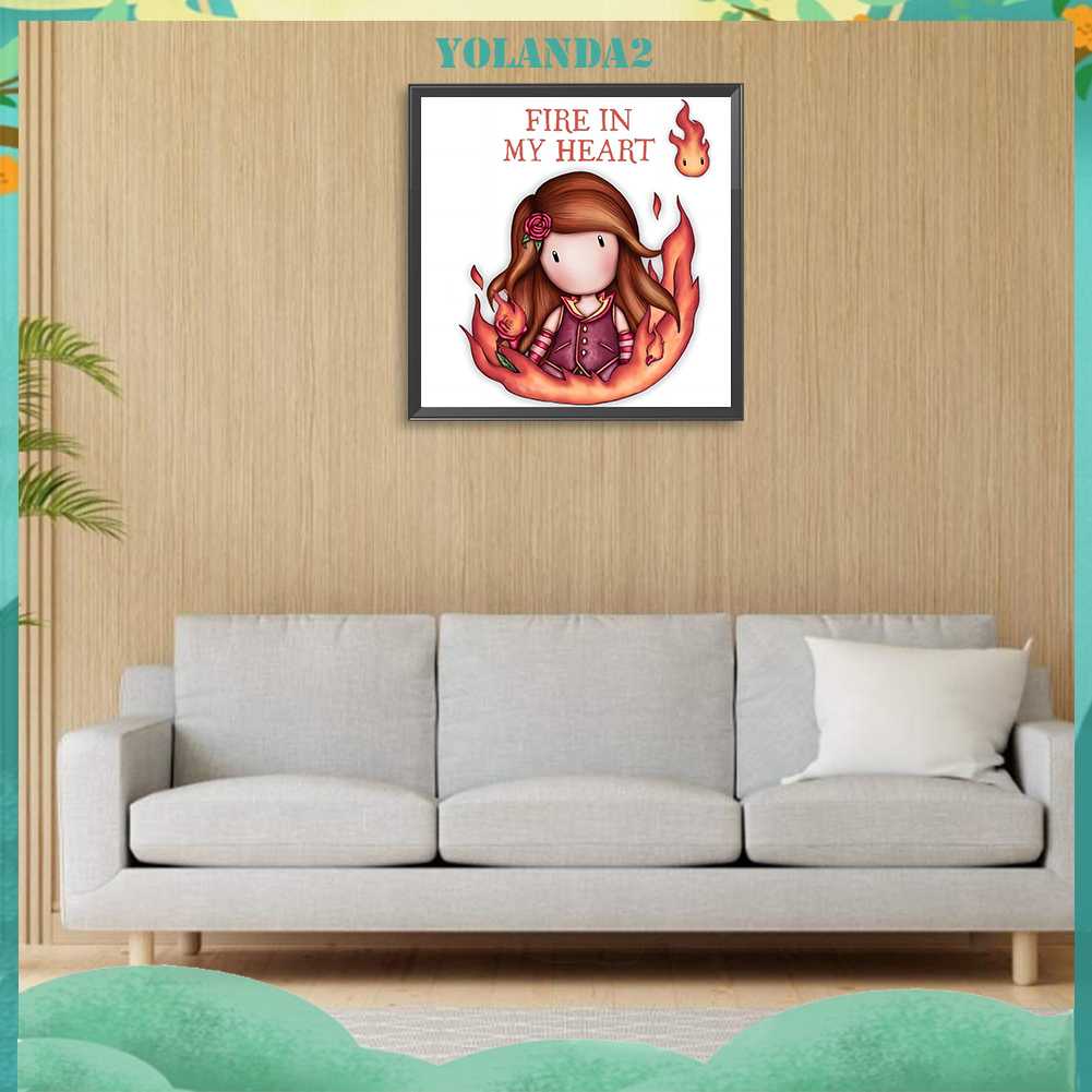 Tranh Đính Đá Kim Cương Toàn Bộ 5D DIY Hình Búp Bê