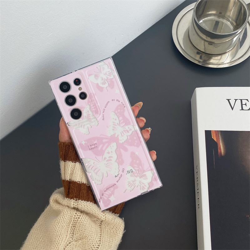 Sang Trọng Ốp Điện Thoại Mềm In Hình Bướm Cho samsung s23 fe ultra s22 s10 s21 s20 ultra note 10 plus 20 ultra s20 s21 fe 5g