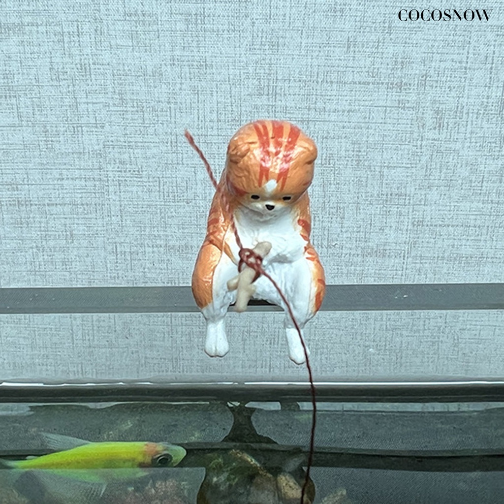 Phụ Kiện Trang Trí Bể Cá Hình Mèo Dễ Thương Bắt Mắt