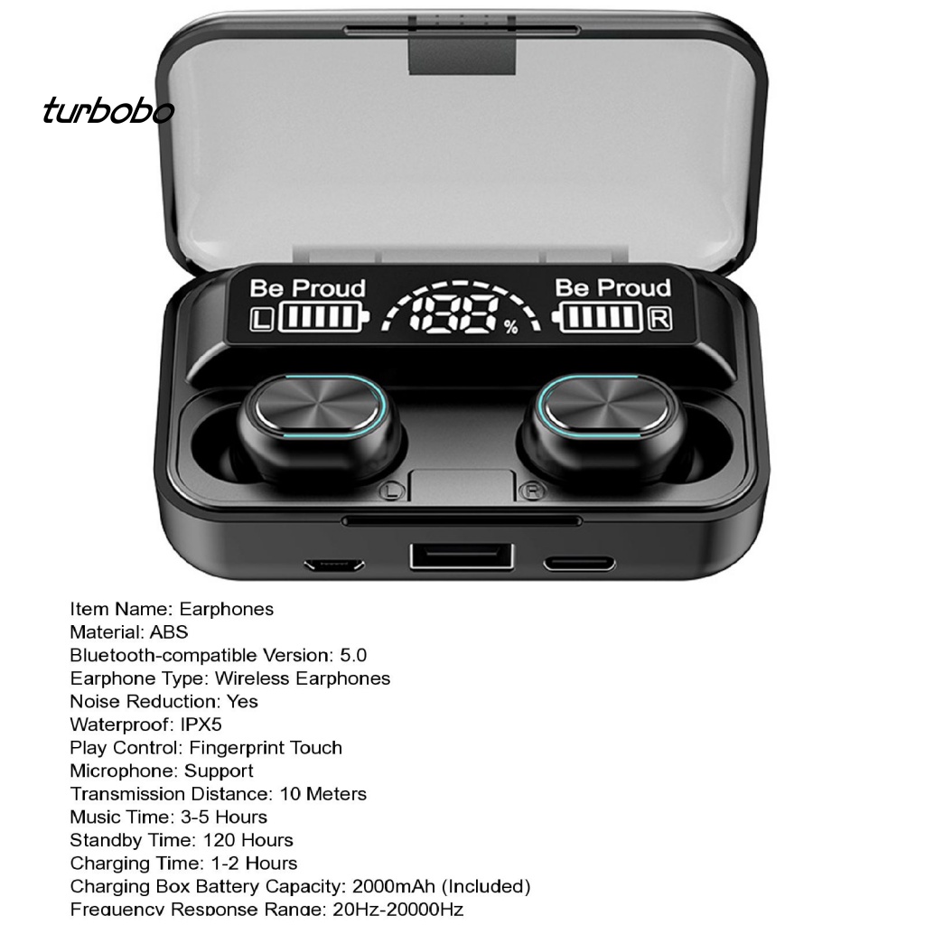 Tai Nghe Thể Thao Nhét Tai Không Dây Kết Nối Bluetooth 5.1 Cổng Micro USB / Type-C Giảm Tiếng Ồn Tiện Dụng