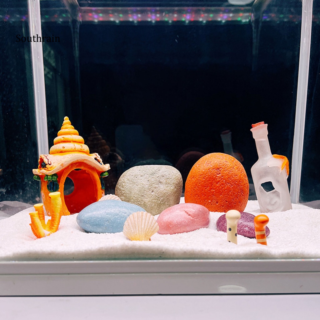 Bộ 5 Viên Đá Nhân Tạo Tự Nhiên Không Ô Nhiễm Trang Trí Bể Cá