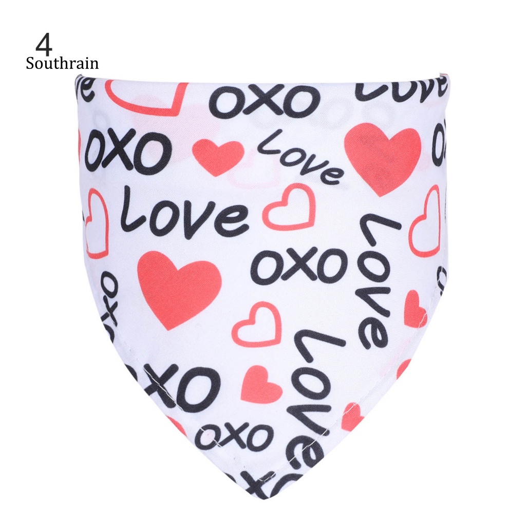 Khăn Choàng Cổ Họa Tiết Trái Tim Xinh Xắn Mềm Mại Dành Cho Cún Cưng