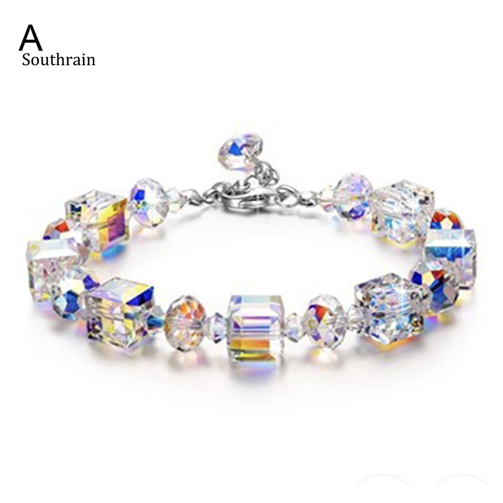 Vòng Đeo Tay Dây Xích Đính Pha Lê Nhân Tạo Dành Cho Nữ