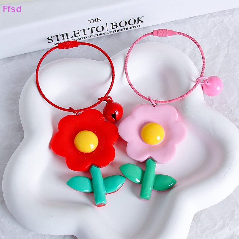 {Ffsd} Móc Chìa Khóa / Túi Xách Hình Hoa Ngọt Ngào Nhiều Màu Sắc Phong Cách Hàn Quốc Cho Nữ