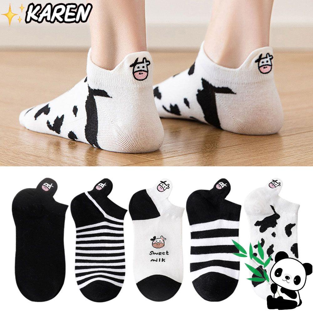 Vớ Cotton Cổ Thuyền Siêu Mỏng Thoáng Khí Màu Trắng Đen Thời Trang Xuân Hè Cho Nữ