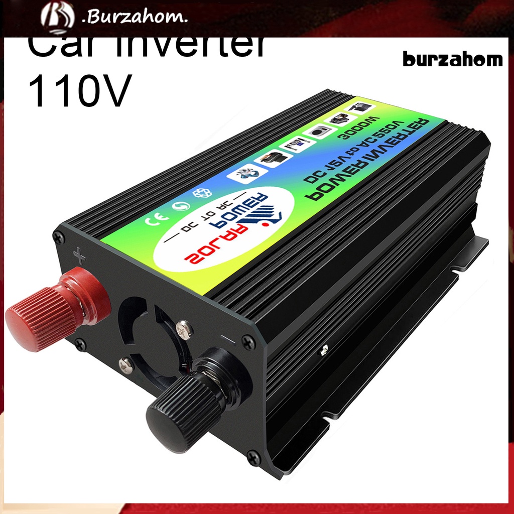 Bộ Chuyển Đổi Nguồn Điện 3000W DC 12V Sang AC 110V Hai Cổng USB Cho Xe Hơi